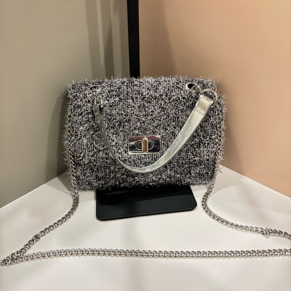 H&M BRAT Silver Women's bag, satchel or cross body - Picture 2 of 6